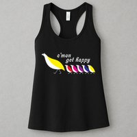 Cmon Get Happy Bird Vintage Retro Womens Tank Top