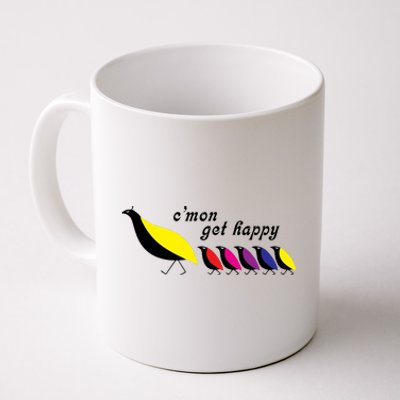 Cmon Get Happy Bird Vintage Retro Coffee Mug