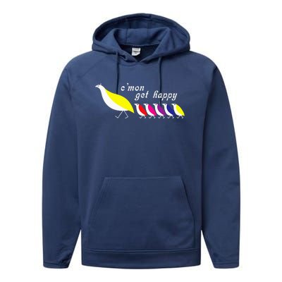 CMon Get Happy Encouraging Positive Quote Performance Fleece Hoodie