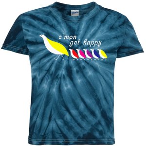 CMon Get Happy Encouraging Positive Quote Kids Tie-Dye T-Shirt