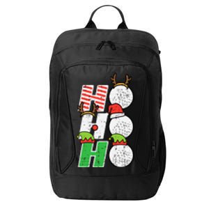 Christmas Golf Ho Ho Ho Funny Xmas Golfing Sports Golfer City Backpack