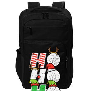 Christmas Golf Ho Ho Ho Funny Xmas Golfing Sports Golfer Impact Tech Backpack