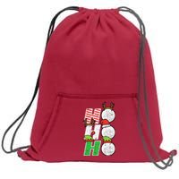 Christmas Golf Ho Ho Ho Funny Xmas Golfing Sports Golfer Sweatshirt Cinch Pack Bag