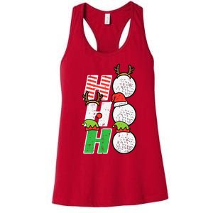 Christmas Golf Ho Ho Ho Funny Xmas Golfing Sports Golfer Women's Racerback Tank