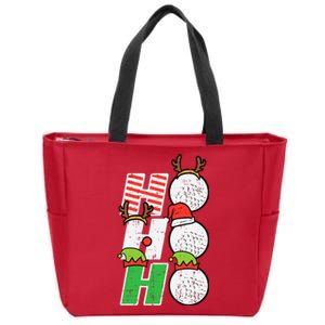 Christmas Golf Ho Ho Ho Funny Xmas Golfing Sports Golfer Zip Tote Bag