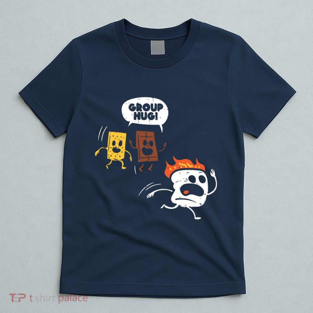 Camping Group Hug Smores Funny Marshmallow Women T-Shirt