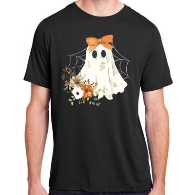 Coquette Ghost Halloween Flower Ghost Spooky Lace Ghost Adult ChromaSoft Performance T-Shirt