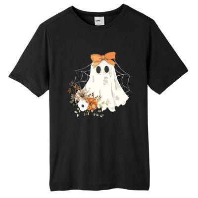 Coquette Ghost Halloween Flower Ghost Spooky Lace Ghost Tall Fusion ChromaSoft Performance T-Shirt