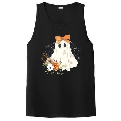 Coquette Ghost Halloween Flower Ghost Spooky Lace Ghost PosiCharge Competitor Tank