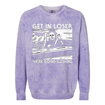 Character Get In Loser WeRe Going Slashing Colorblast Crewneck Sweatshirt