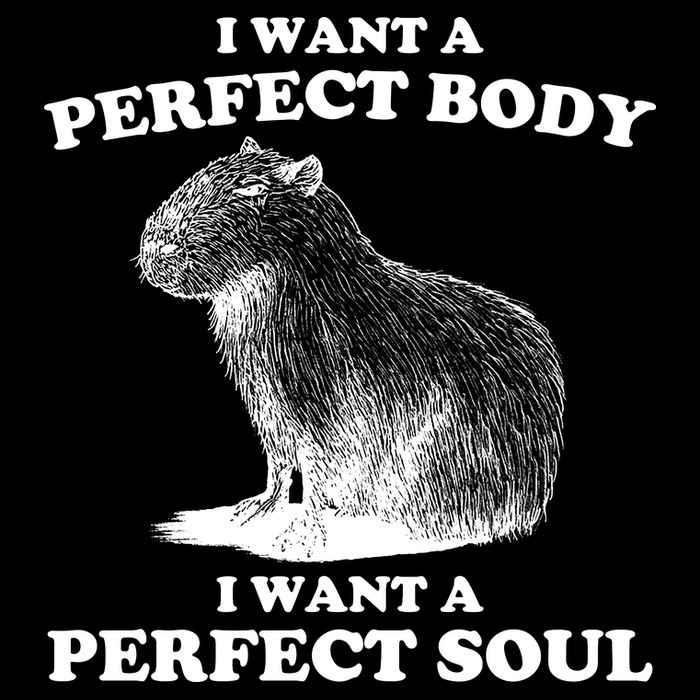 Capybara Gifts I Want A Perfect Body I Want A Perfect Soul 7-Panel Snapback Hat