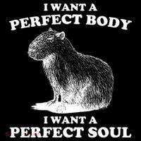 Capybara Gifts I Want A Perfect Body I Want A Perfect Soul 16 in Basic Backpack