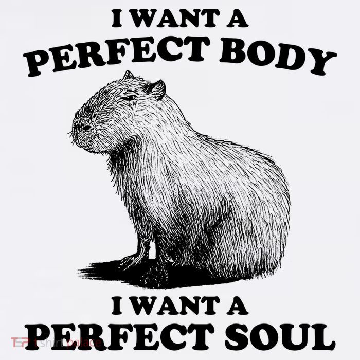 Capybara Gifts I Want A Perfect Body I Want A Perfect Soul 11oz C Handle Ceramic Mug