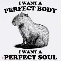 Capybara Gifts I Want A Perfect Body I Want A Perfect Soul Flatbill Hat