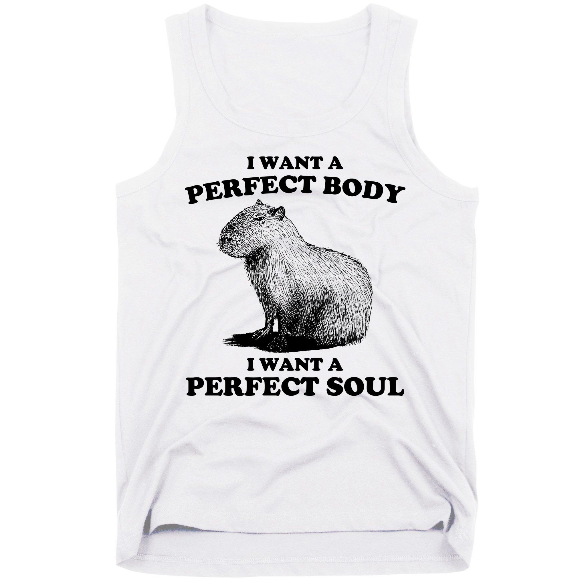 Capybara Gifts I Want A Perfect Body I Want A Perfect Soul Tank Top