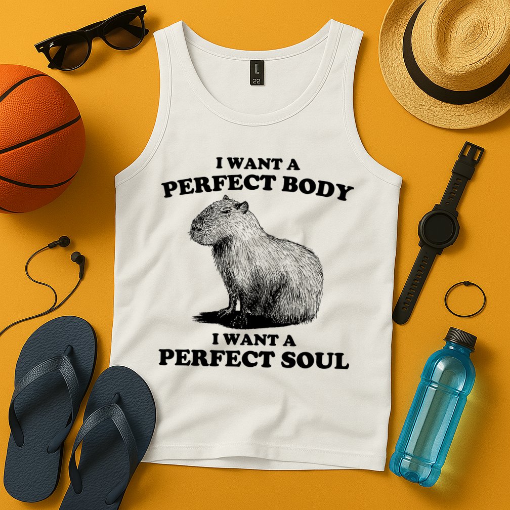 Capybara Gifts I Want A Perfect Body I Want A Perfect Soul Tank Top