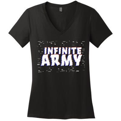 Caylus Gaming Infinite Army Logo Women's V-Neck T-Shirt
