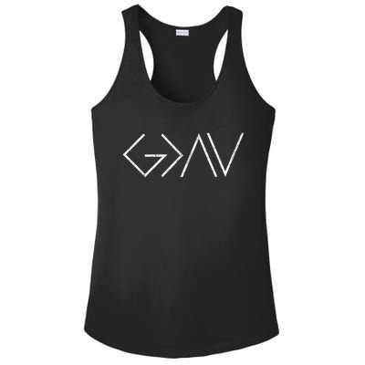 Christian God Is Greater Than The Highs And Lows Meaningful Gift Ladies PosiCharge Competitor Racerback Tank