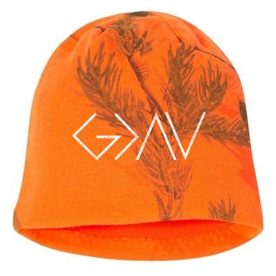 Christian God Is Greater Than The Highs And Lows Meaningful Gift Kati - Camo Knit Beanie