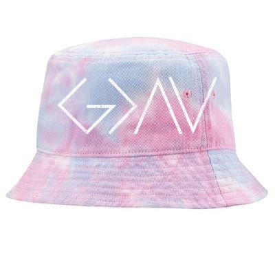 Christian God Is Greater Than The Highs And Lows Meaningful Gift Tie-Dyed Bucket Hat