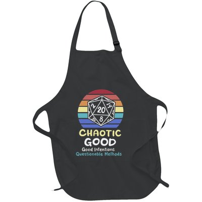Chaotic Good Intentions Questionable Methods Full-Length Apron With Pockets