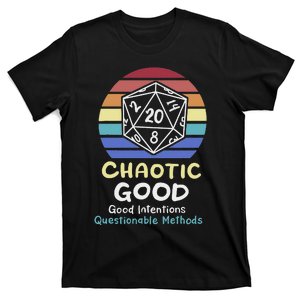 Chaotic Good Intentions Questionable Methods T-Shirt