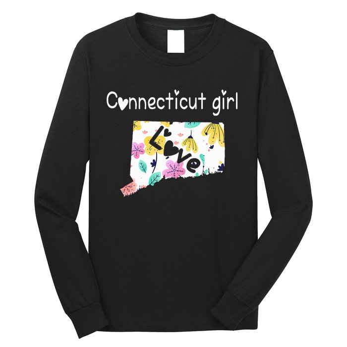 Connecticut Girl I Love Connecticut Home Long Sleeve Shirt