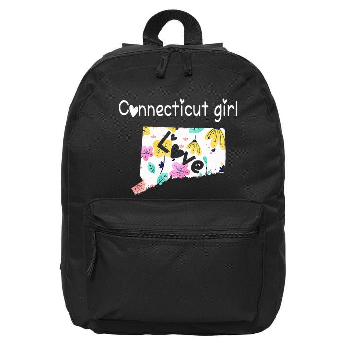 Connecticut Girl I Love Connecticut Home 16 in Basic Backpack