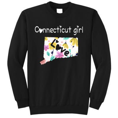 Connecticut Girl I Love Connecticut Home Tall Sweatshirt