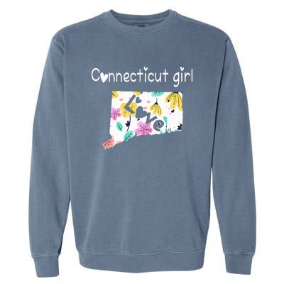 Connecticut Girl I Love Connecticut Home Garment-Dyed Sweatshirt