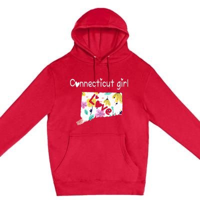 Connecticut Girl I Love Connecticut Home Premium Pullover Hoodie