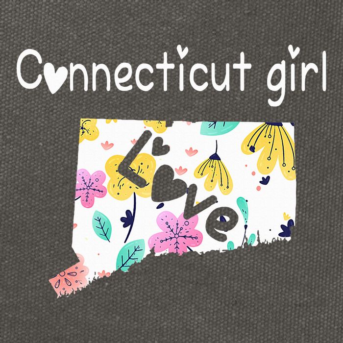Connecticut Girl I Love Connecticut Home Cotton Canvas Backpack