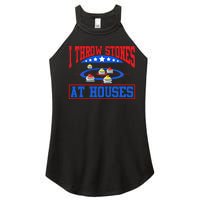 Curling Game I Throw Stones At Houses Curler Curling Great Gift Women’s Perfect Tri Rocker Tank