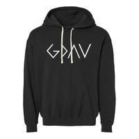 Christian God Is Greater Than The Highs And Lows Garment-Dyed Fleece Hoodie