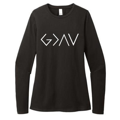 Christian God Is Greater Than The Highs And Lows Womens CVC Long Sleeve Shirt