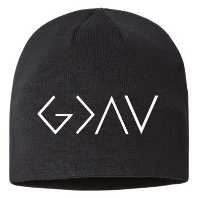 Christian God Is Greater Than The Highs And Lows Sustainable Beanie