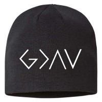 Christian God Is Greater Than The Highs And Lows Sustainable Beanie