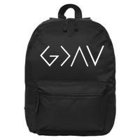 Christian God Is Greater Than The Highs And Lows 16 in Basic Backpack