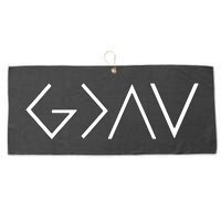 Christian God Is Greater Than The Highs And Lows Large Microfiber Waffle Golf Towel