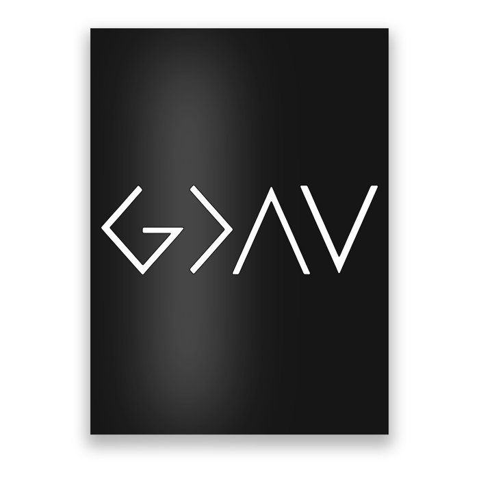 Christian God Is Greater Than The Highs And Lows Poster