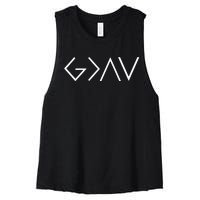 Christian God Is Greater Than The Highs And Lows Women's Racerback Cropped Tank