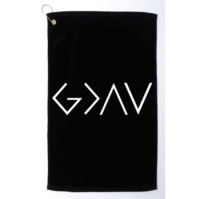 Christian God Is Greater Than The Highs And Lows Golf Towel
