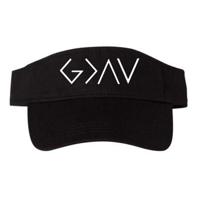 Christian God Is Greater Than The Highs And Lows Visor