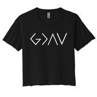 Christian God Is Greater Than The Highs And Lows Women's Crop Top Tee