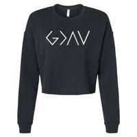 Christian God Is Greater Than The Highs And Lows Cropped Pullover Crew