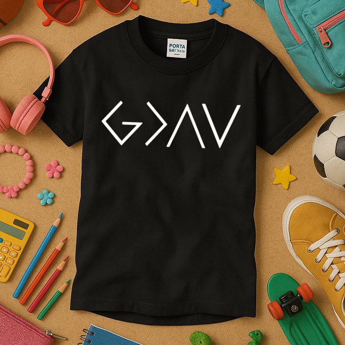Christian God Is Greater Than The Highs And Lows Kids T-Shirt
