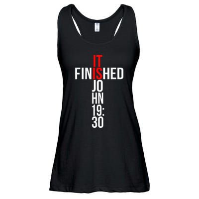 Christian Gift Idea It Is Finished Gospel Bible Verse Ladies Essential Flowy Tank