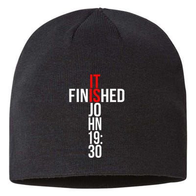 Christian Gift Idea It Is Finished Gospel Bible Verse Sustainable Beanie