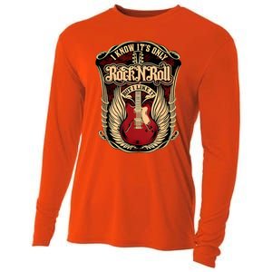 Classic Guitar I Know ItS Only Rock And Roll Crest Cute Gift Cooling Performance Long Sleeve Crew