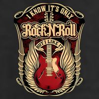 Classic Guitar I Know ItS Only Rock And Roll Crest Cute Gift Golf Towel
